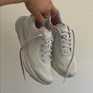 lululemon athletica Light Gray and Red Women's Sneakers
